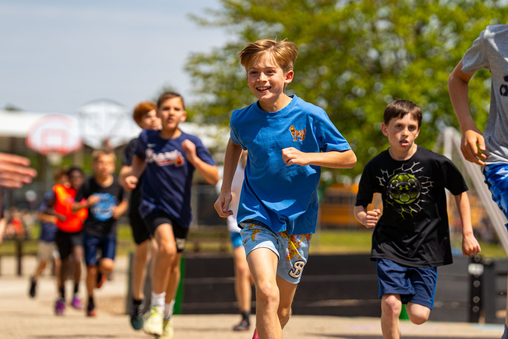 Bauerwood student running