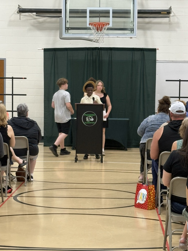 student giving speech