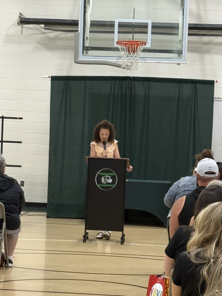 student giving speech