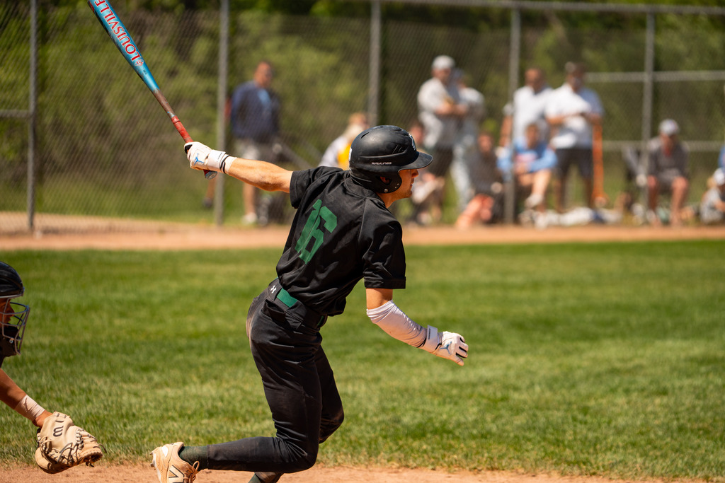 Hitter running to first after a hit