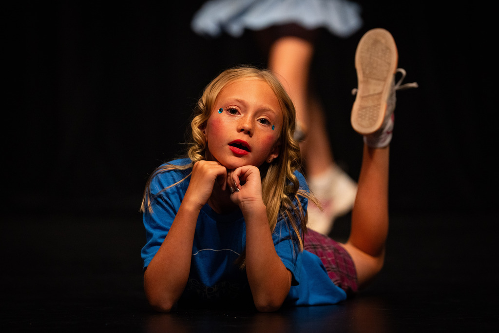 Student at theater camp thinking
