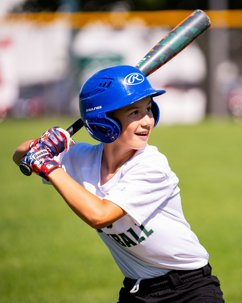 Jenison student at bat