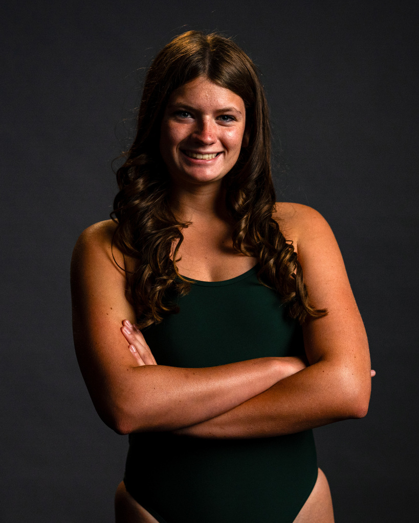 Female swimmer posing
