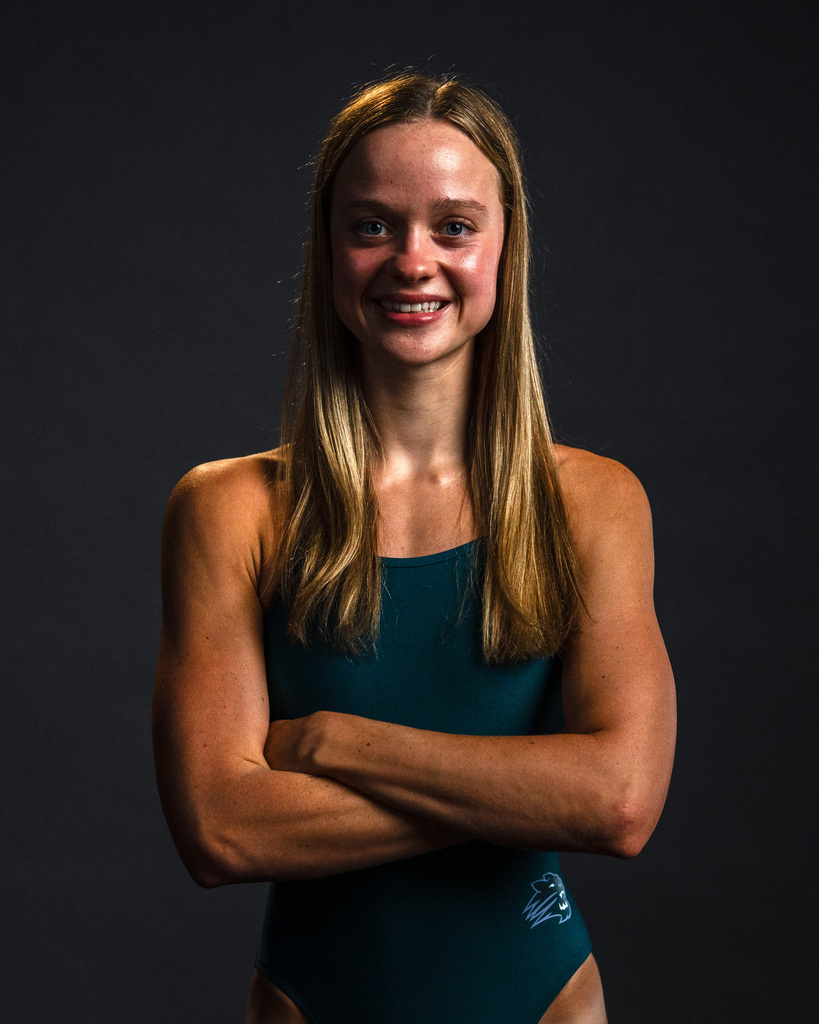 Female swimmer posing