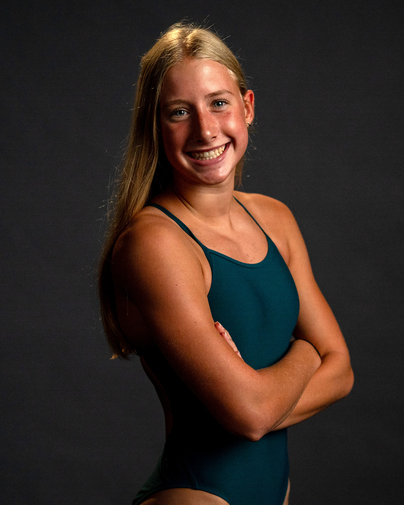 Female swimmer posing