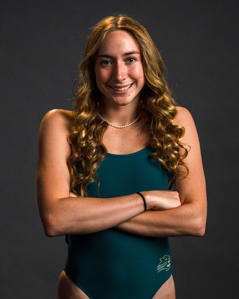 Female swimmer posing