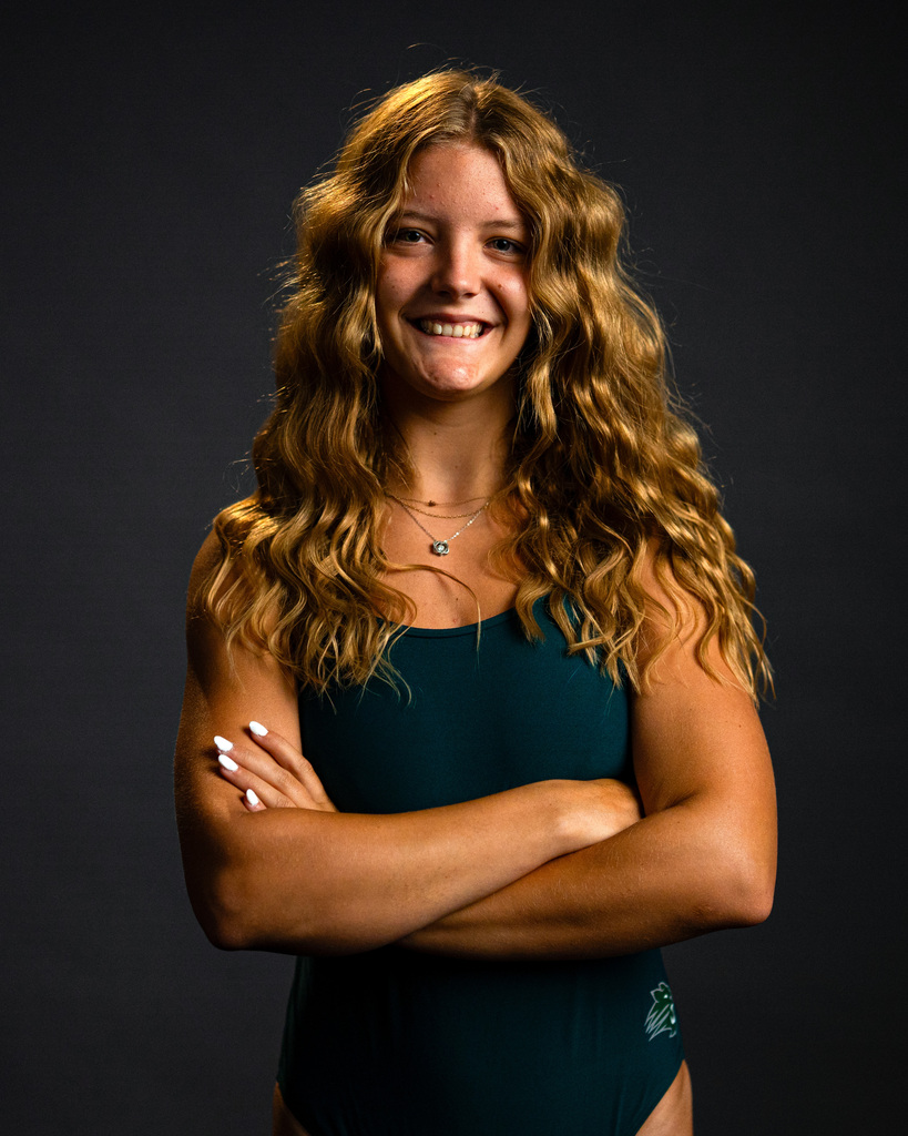 Female swimmer posing