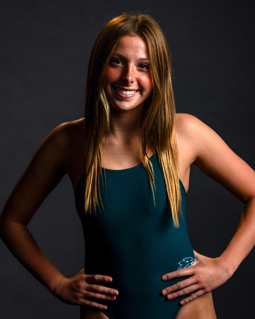Female swimmer posing