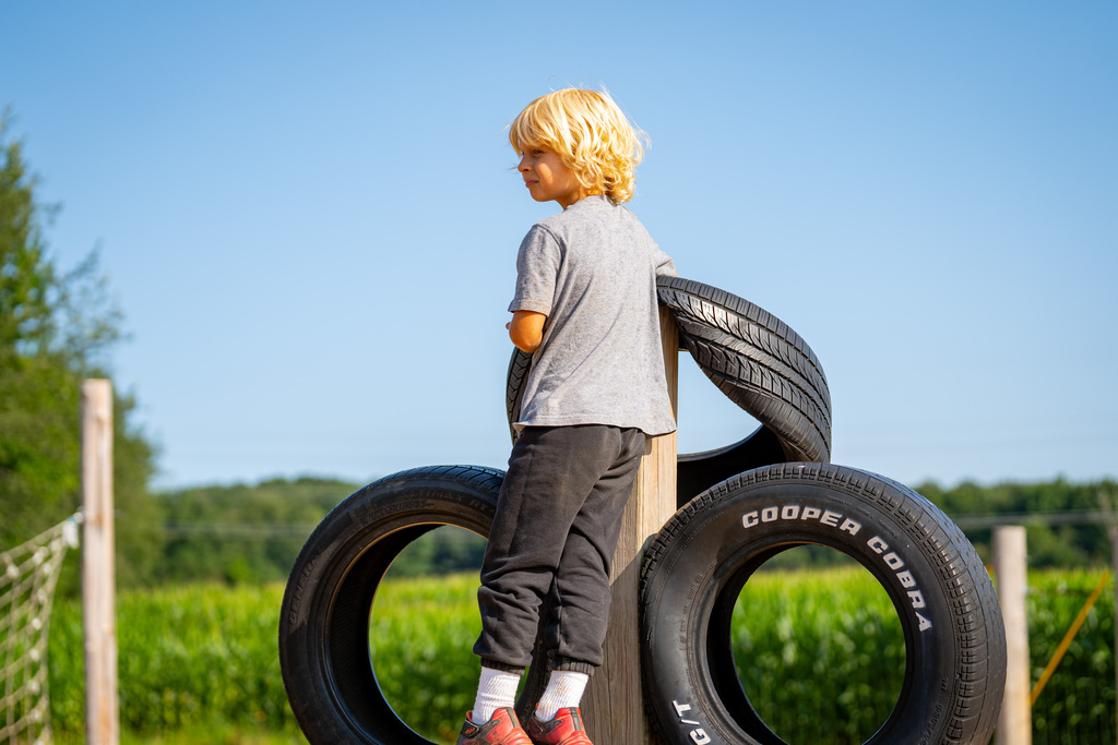 JIA student on tires