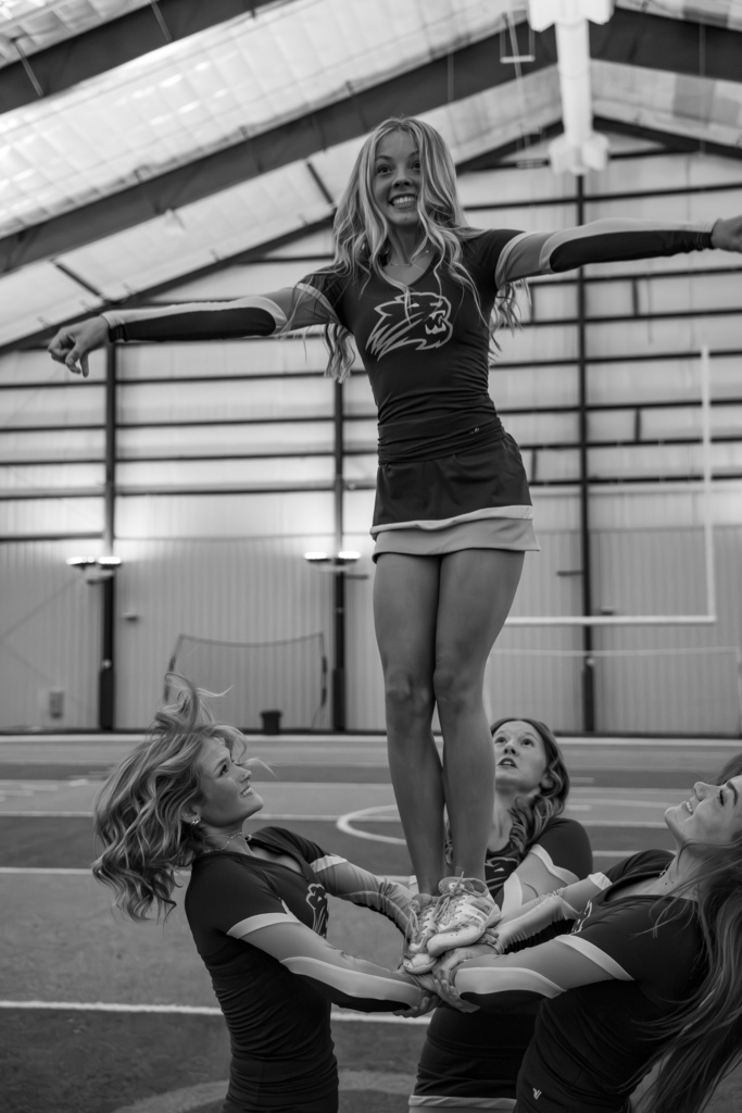 Cheer team posing