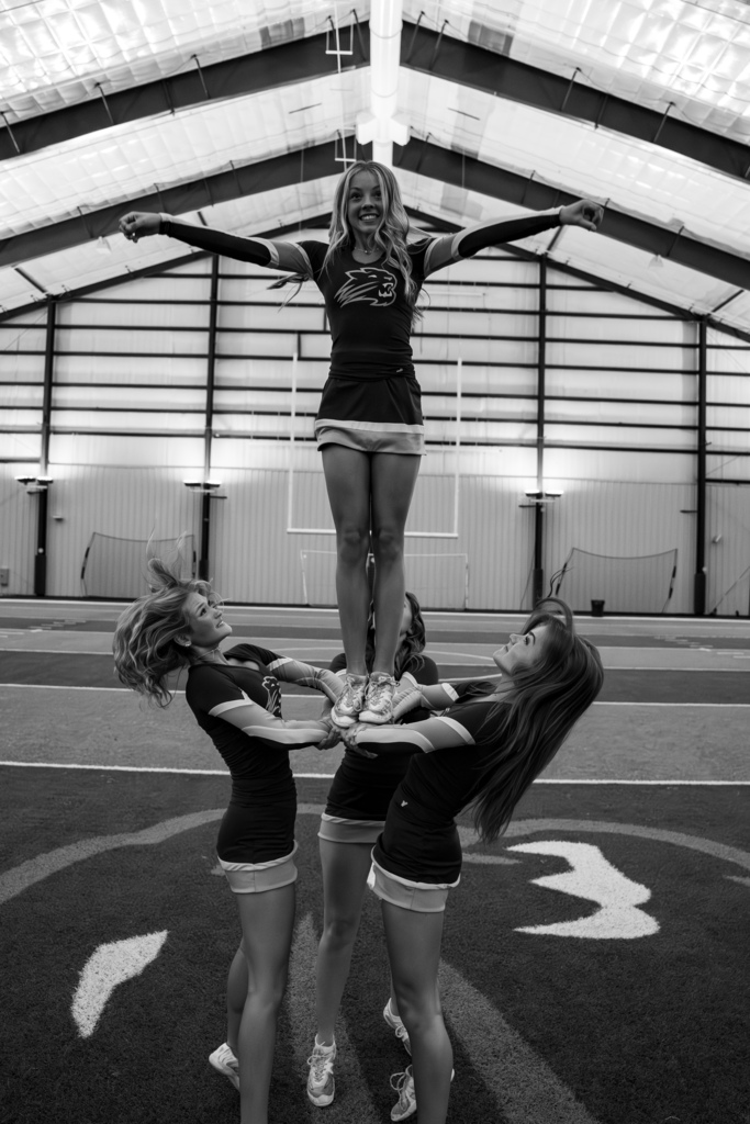 Cheer team posing