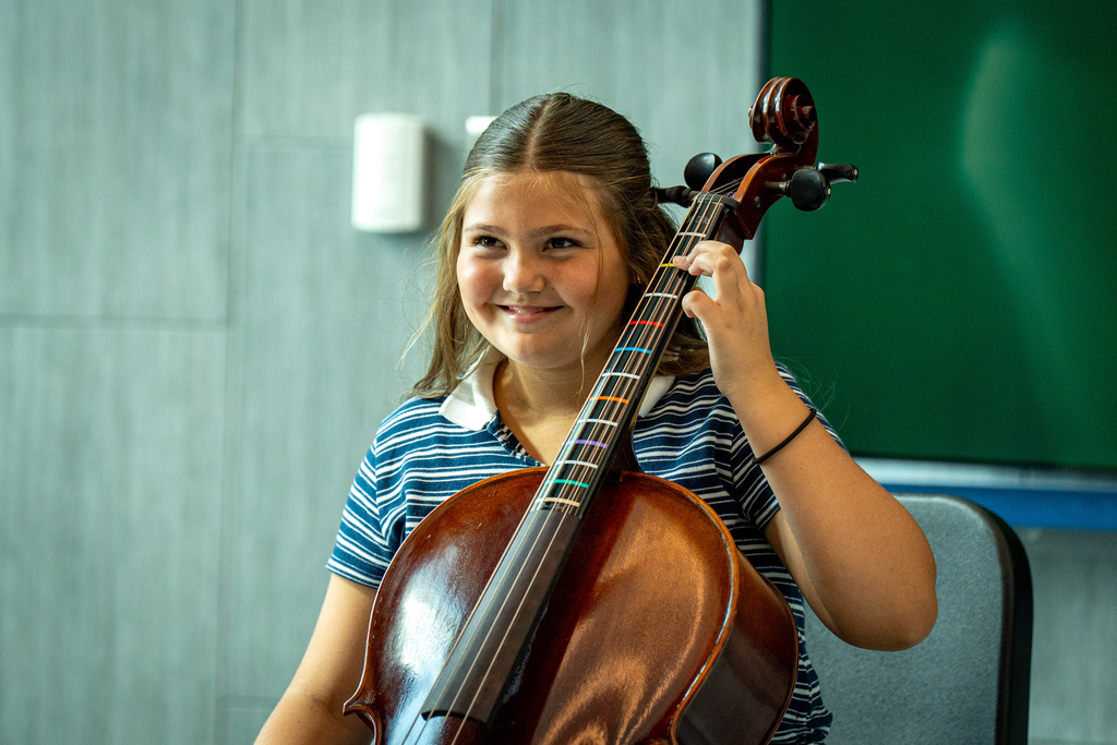 Orchestra smiling