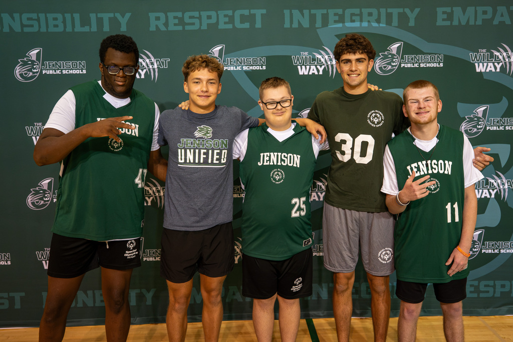 Unified athletes posing