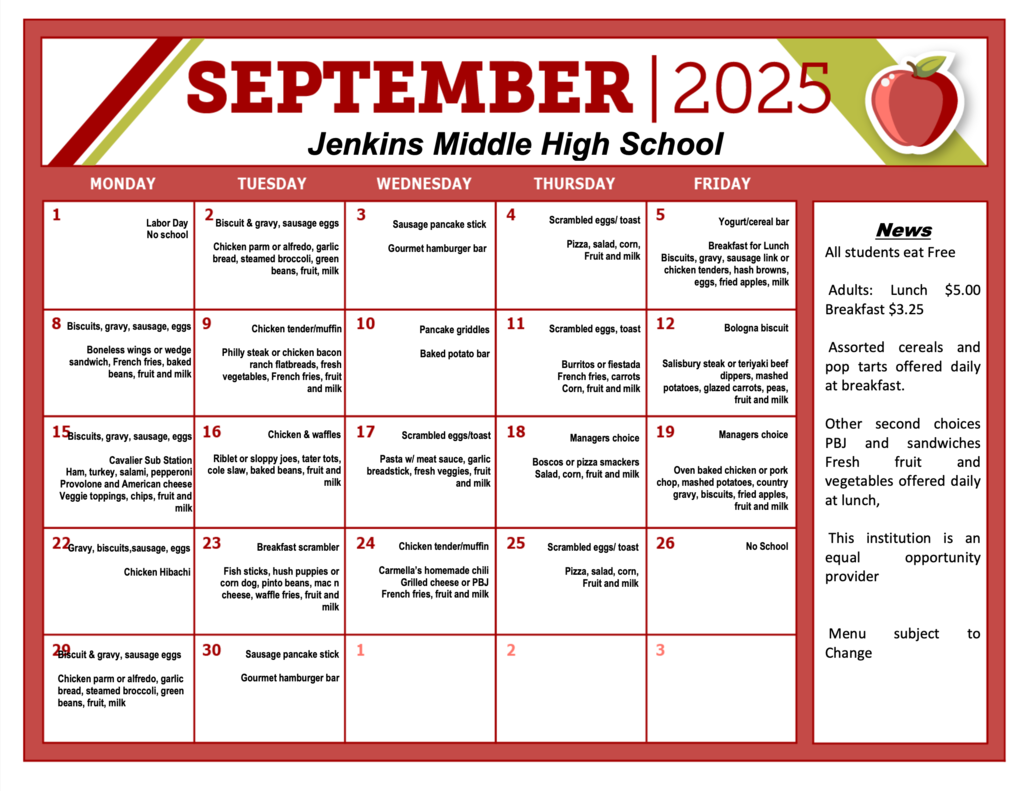 September Menu