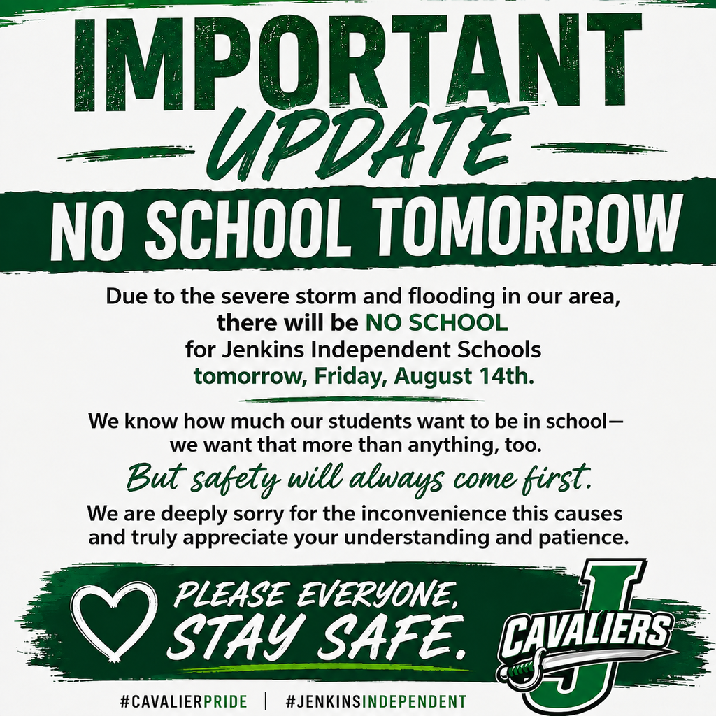No school Friday August 13th