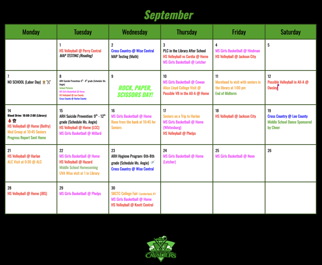 Sept living calendar