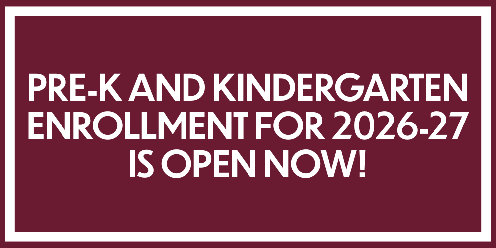 pre k and kindergarten enrollment for 2026-27 is open now