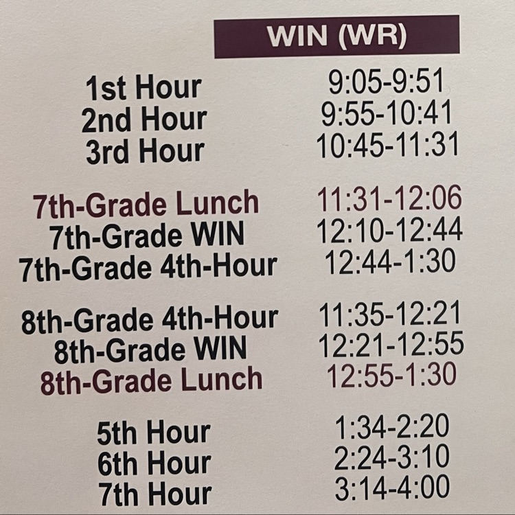 Wednesday & Thursdays