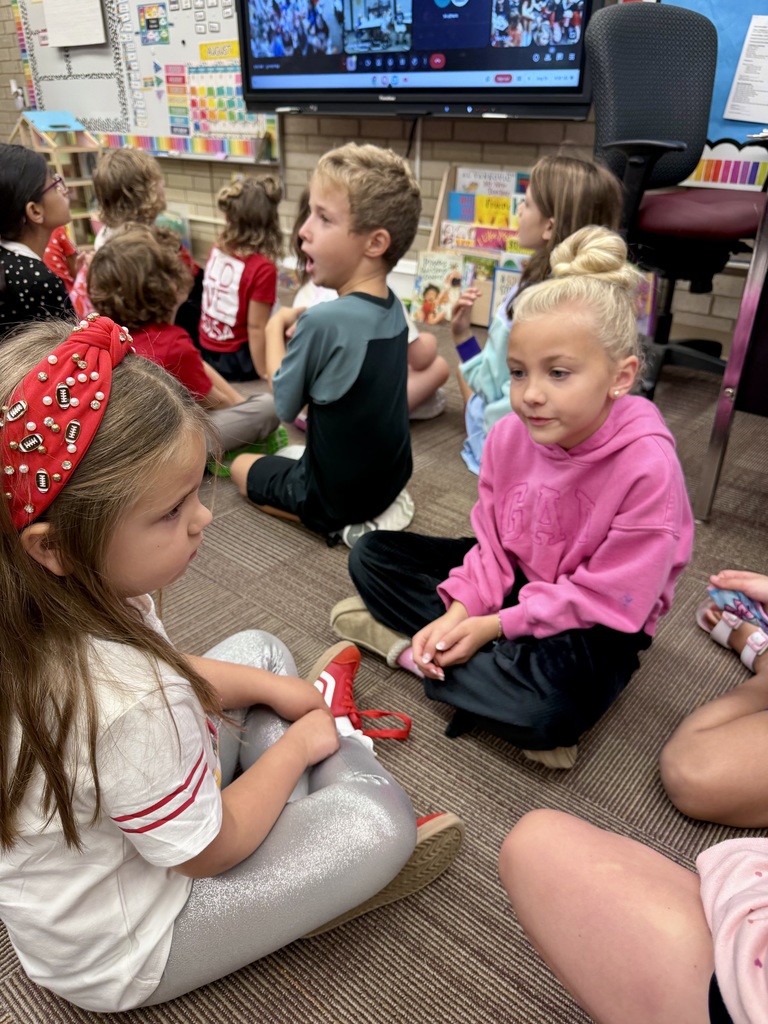 Students playing game in classroom