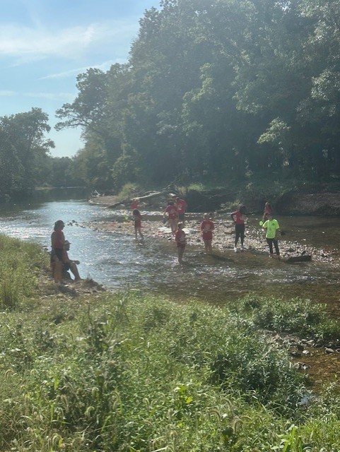 students doing the water lessons at Jenks wild