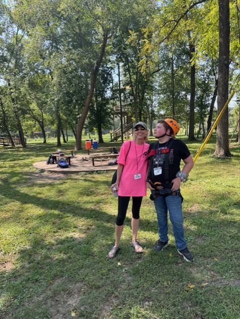 student and parent volunteer