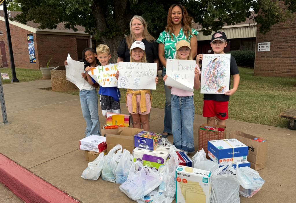 Kids from Kindness Crew met members of Gateway First Bank to collect donations