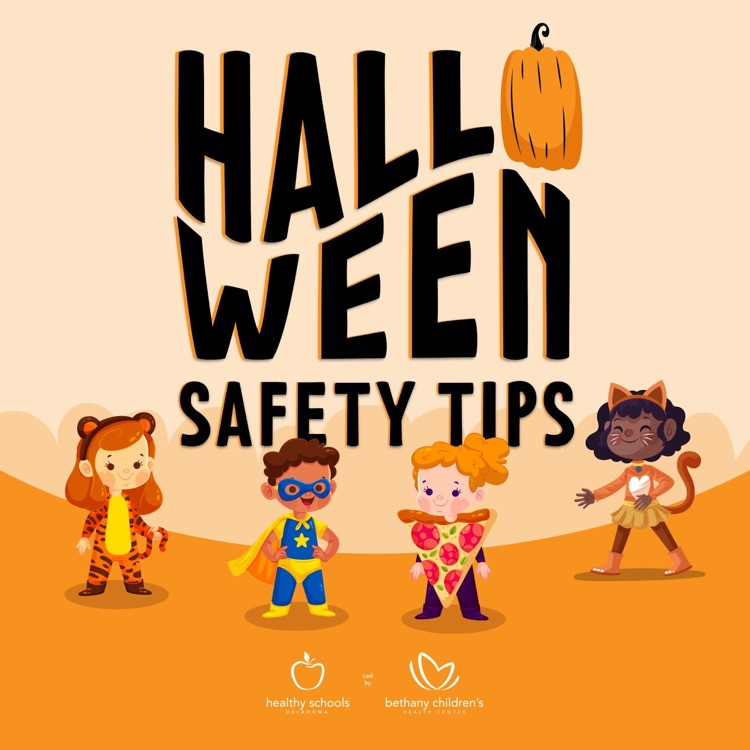 Halloween safety tips poster