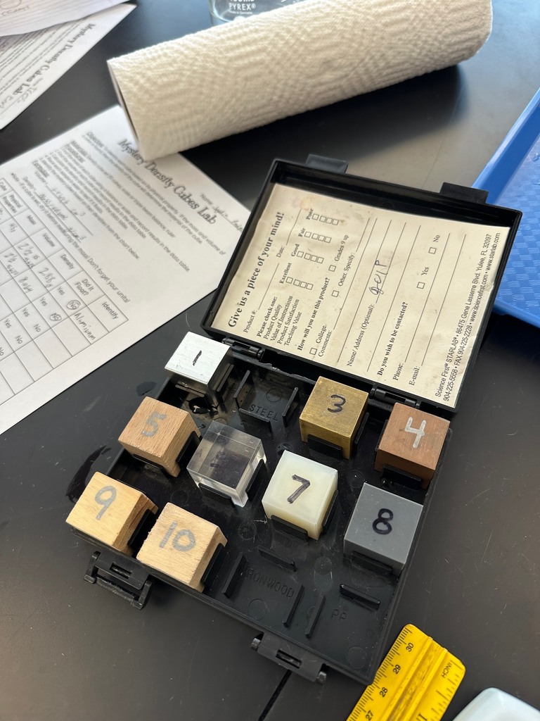 Density Mystery Cubes Lab