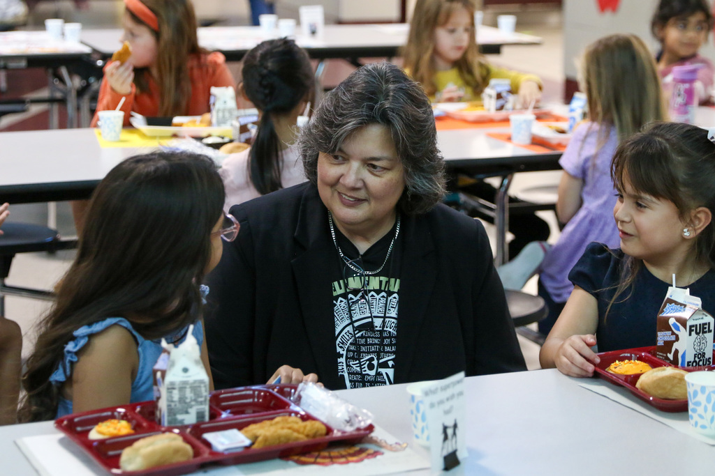 principal talking to student