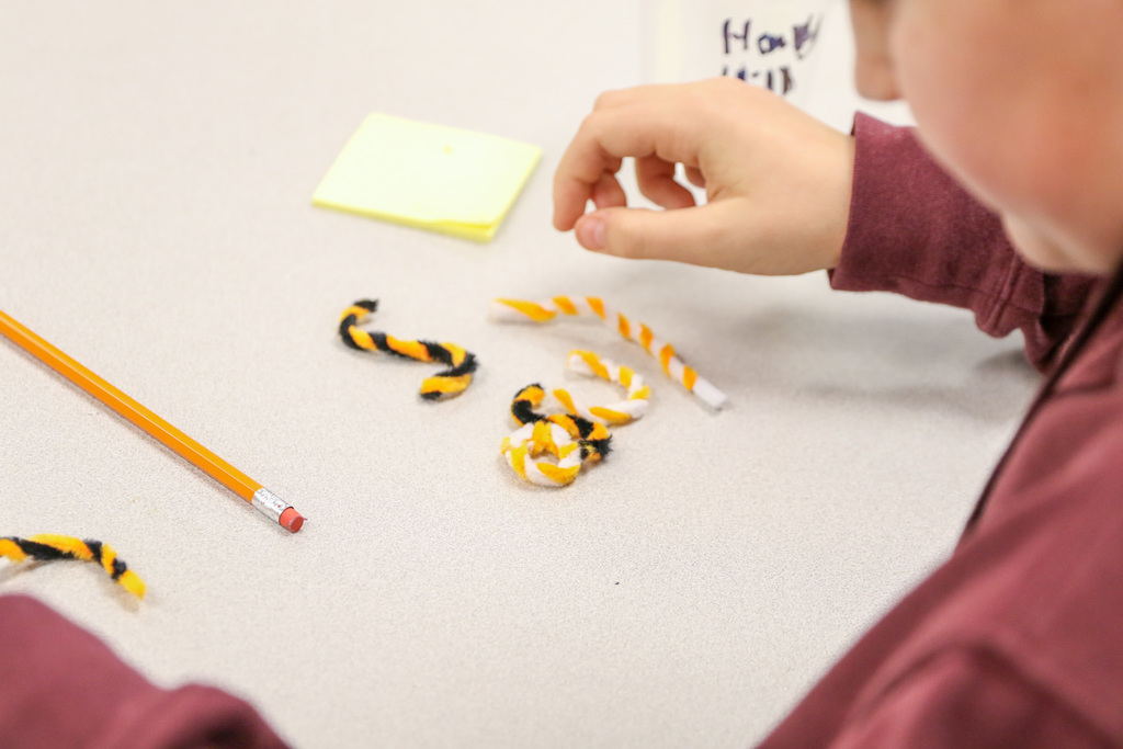 a students pipe cleaner design in OSU