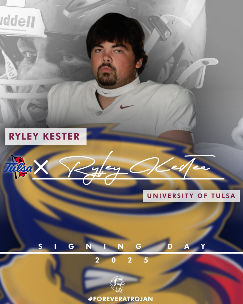 ryley kester signing day graphic to university of tulsa