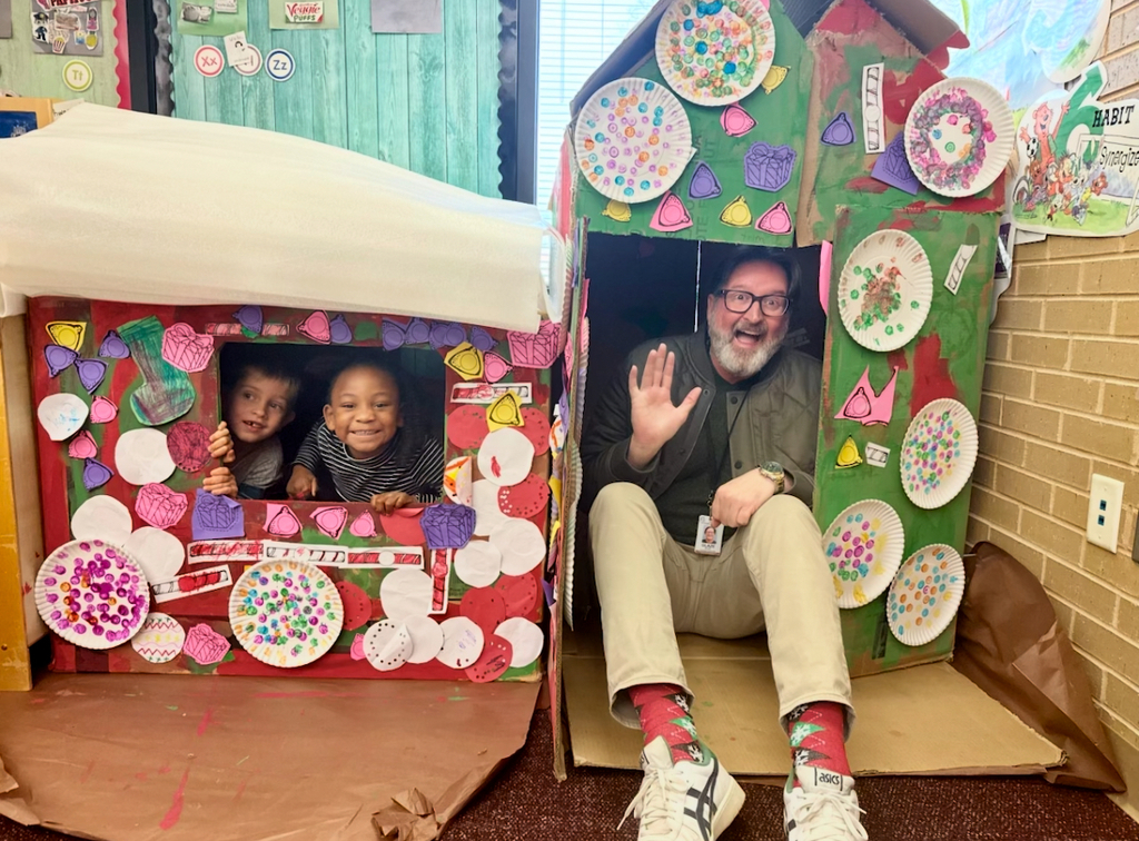 Dr. glaze in gingerbread house