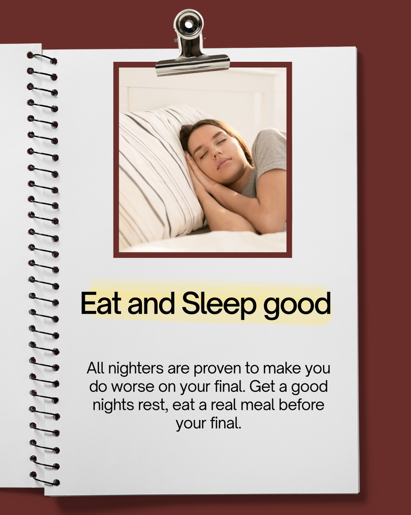 eat and sleep good - make sure to fuel and rest as you need for you best productivity