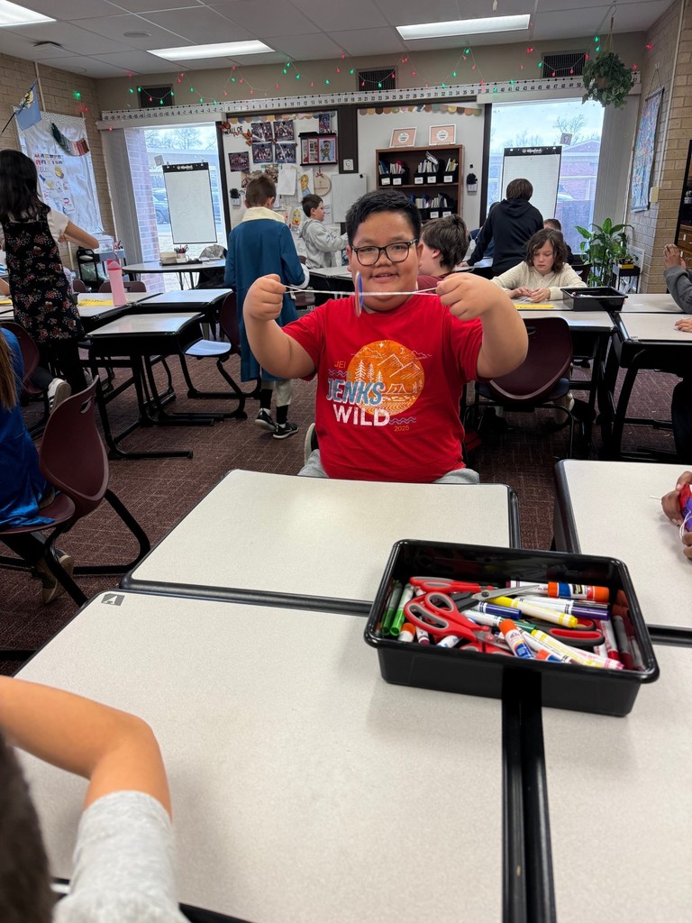 student making a whirligig