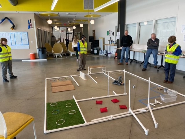 students competing in the tech bowl