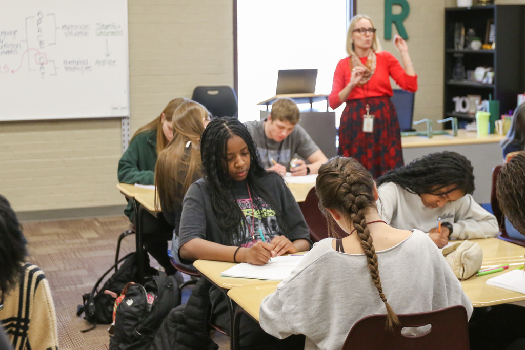 students taking notes