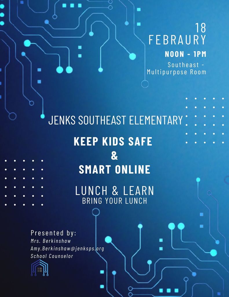 flyer inviting families to an onlne and digital safety workshop