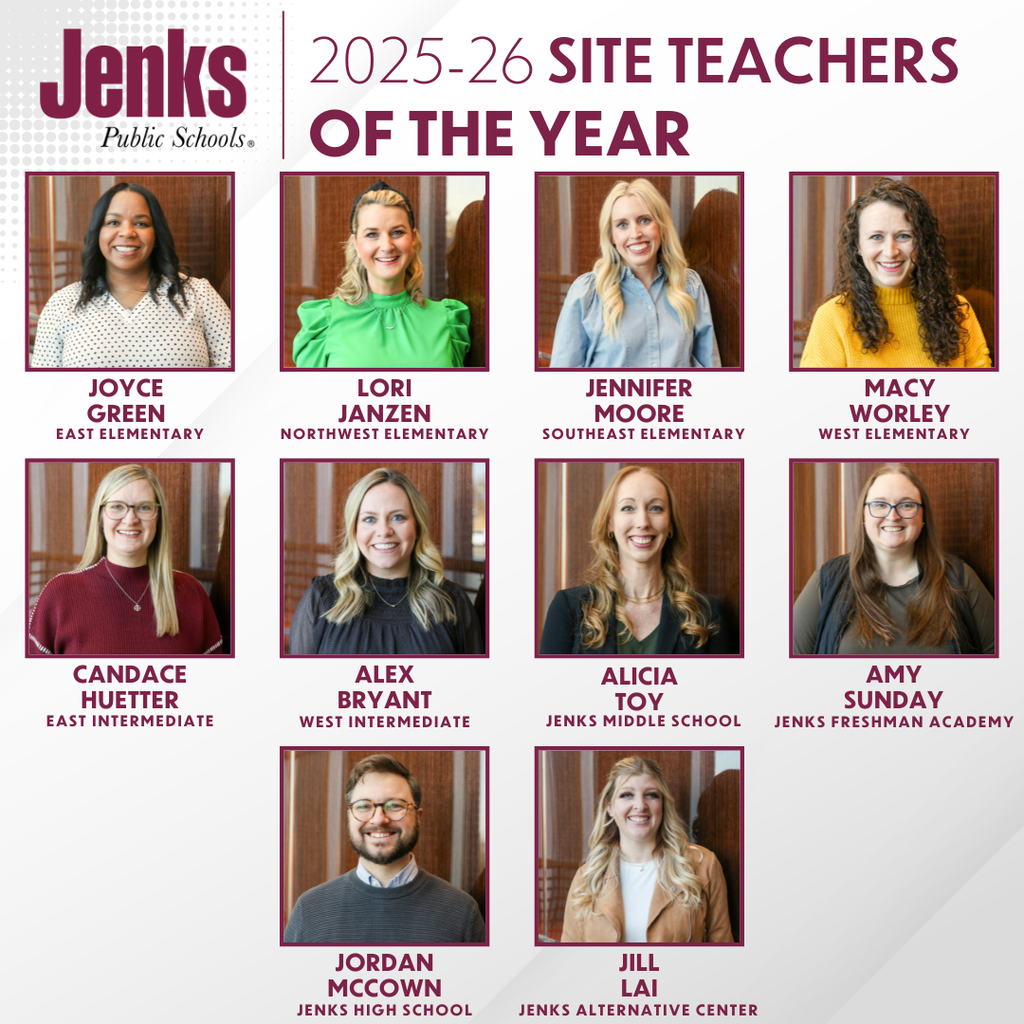 Graphic with photos of each SiteTeacher of the Year