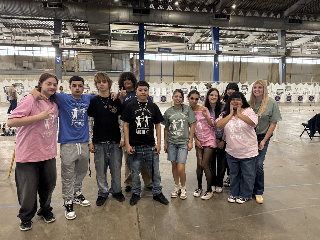 10 students and a teacher at Expo Square in Tulsa
