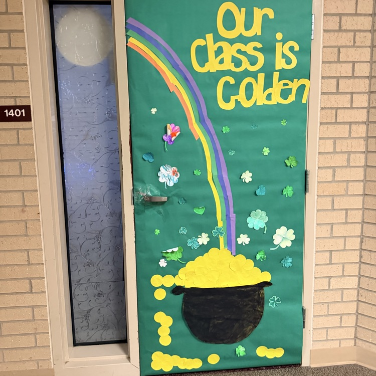 St Patrick’s themed door 
