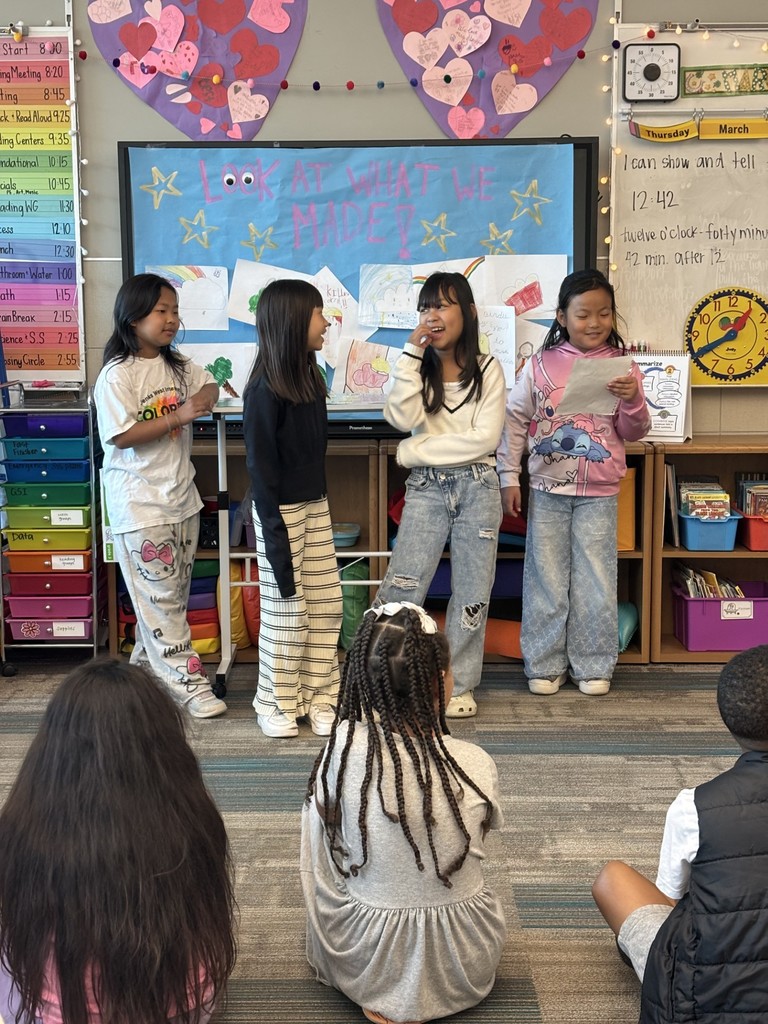 Group of students presenting their native languages to their class!