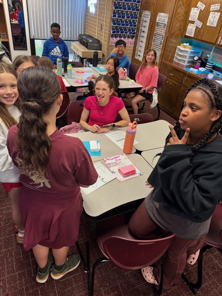 students from Kelley and Rickleman math classes collaborated on an assignment