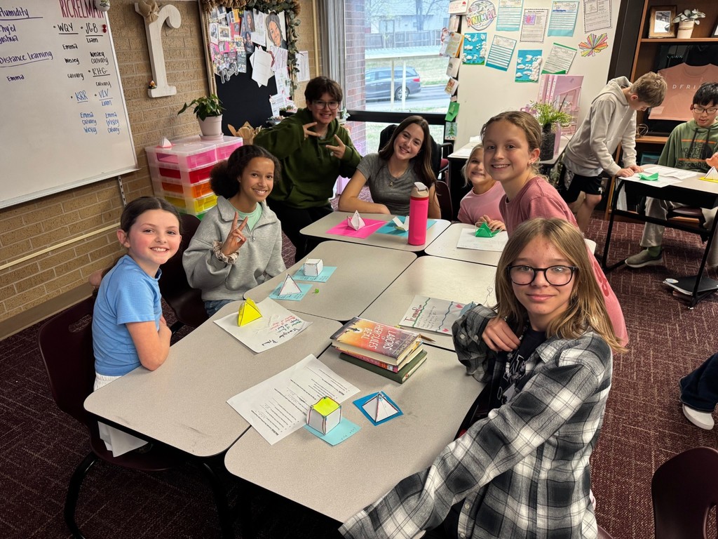 students from Kelley and Rickleman math classes collaborated on an assignment