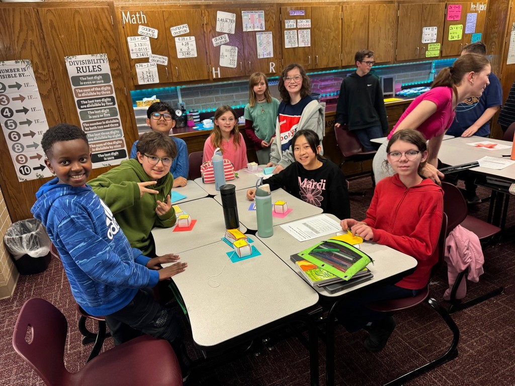 students from Kelley and Rickleman math classes collaborated on an assignment