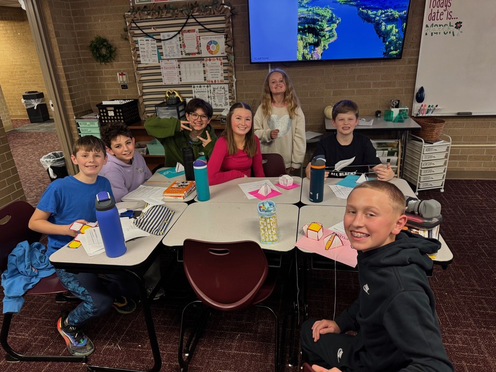 students from Kelley and Rickleman math classes collaborated on an assignment