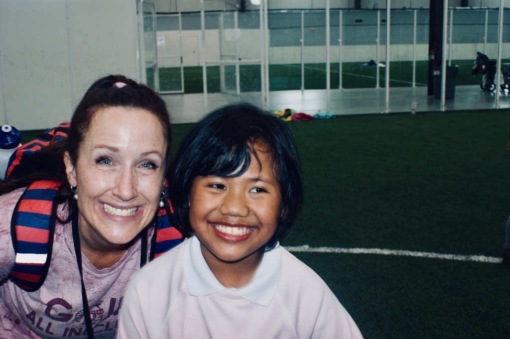Two smiling amazing athletes!