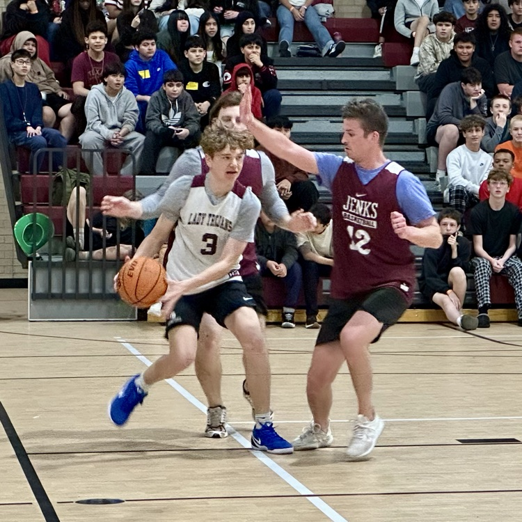 Mr Boatright guarding a student athlete 