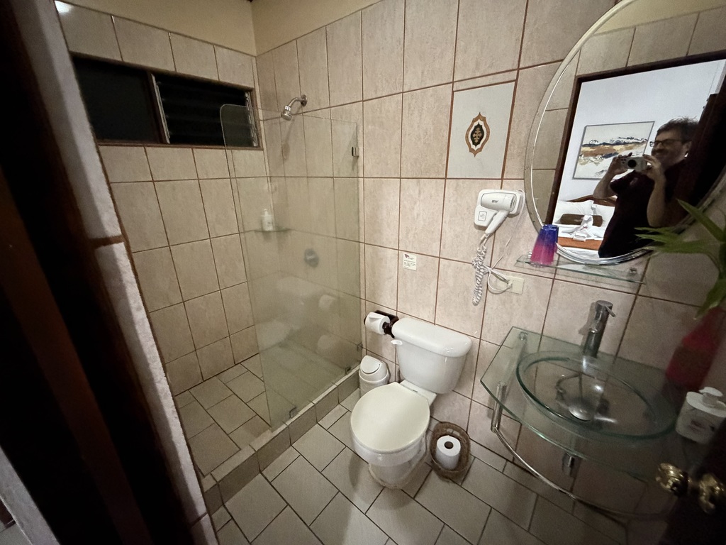 Bathroom of the hotel in Costa Rica