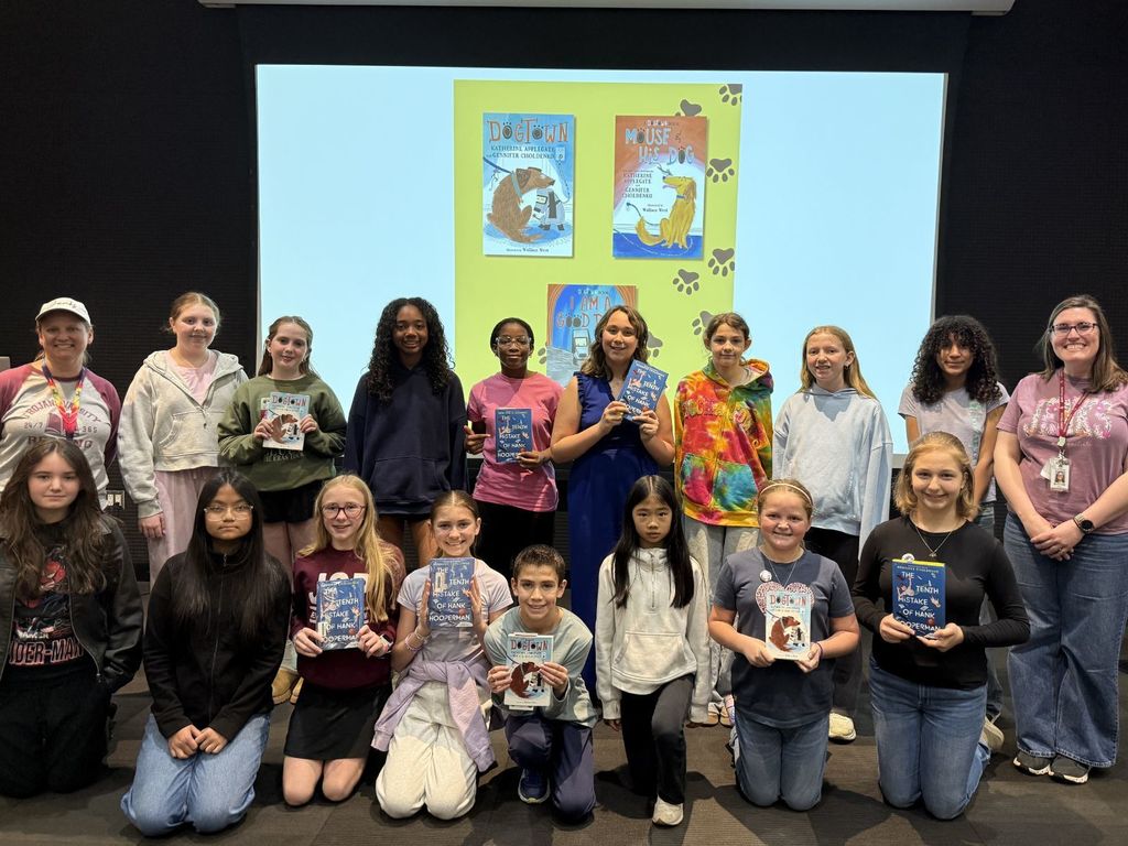 Group of JWI students at the Tulsa Central Library for a field trip.