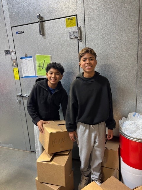 6th Grade students at the Jenks Community Food Bank